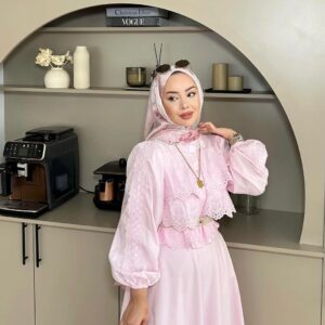 Ensemble broderie – Rose